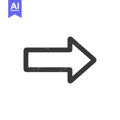 Premium design asset: Bold Gray Arrow Icon Pointing Right on White Background