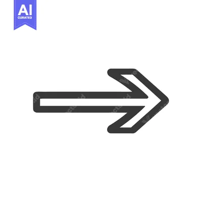 Aset premium populer: Bold Right Arrow Icon: Simple Navigation Symbol on White Background