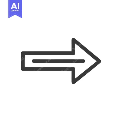 Premium design asset: Bold Right Arrow Icon: Simple, Modern Design on White Background