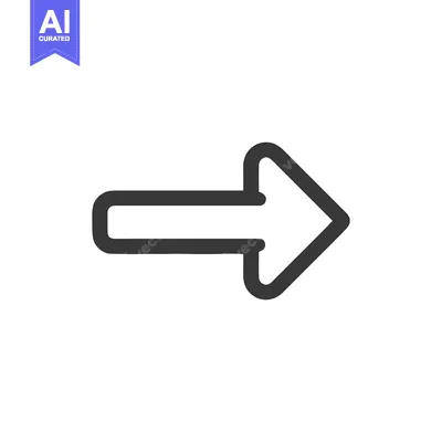 Aset desain premium: Bold Hand-Drawn Right Arrow: Simple, Modern Graphic Design Element