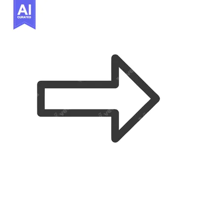 Aset desain premium: Bold Arrow Icon: Simple, Modern, Directional, Graphic Element on White