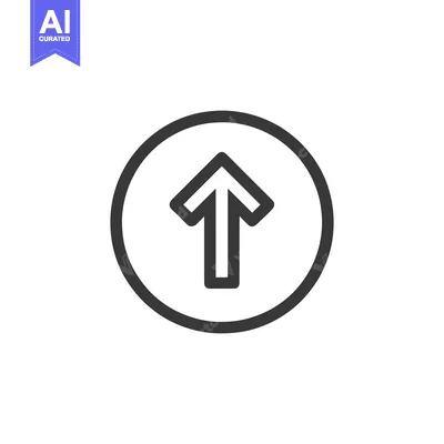 Aset premium populer: Upward Arrow Icon in Circle: Simple, Clean, Modern Design.