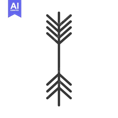 Popular premium asset: A symmetrical arrow illustration with a white background for design
