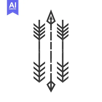 Aset desain premium: Three arrows are arranged pointing up and down on white background