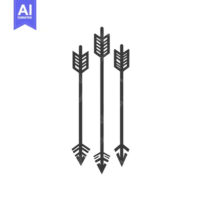 Aset premium populer: Three stylized black arrows are depicted against a white background