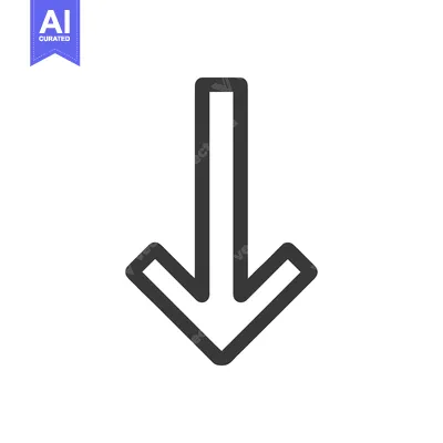 Aset premium populer: Simple, Clean Downward Arrow Icon