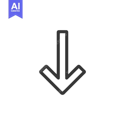 Popular premium asset: Simple Downward Arrow Icon: Minimalist Design on White Background.
