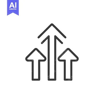 Ascending Arrows: Growth, Progress, and Upward Trajectory Icon