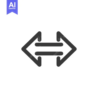 Aset premium populer: Symmetrical Double Arrow Icon, Directional Symbol, Dark Gray on White