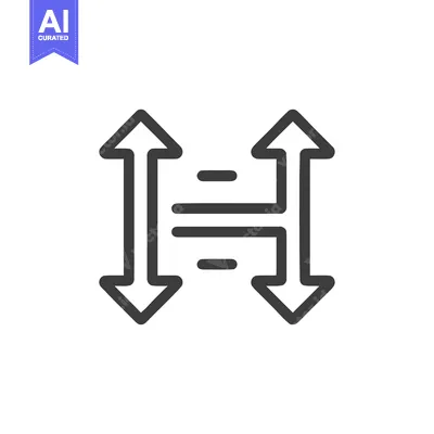 Aset premium populer: Simple, Symmetrical Double Arrow Icon for Data Transfer