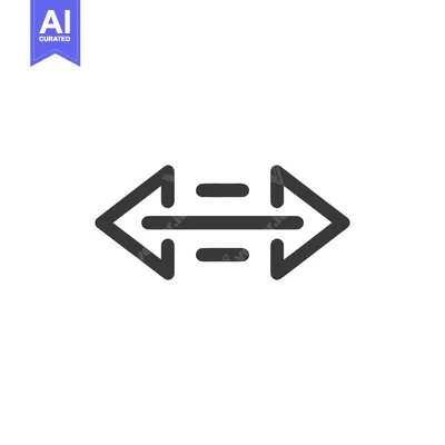 Aset premium populer: Directional Arrows with Horizontal Lines, Simple Black Icon on White B