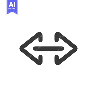 Aset desain premium: Symmetrical Directional Arrow Icon, Dual Headed, Bold Line Weight, Iso