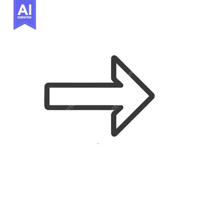 Aset desain premium: Simple, Clean Right-Facing Arrow Icon