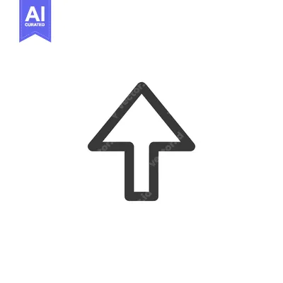 Premium design asset: Bold Up Arrow Icon: Simple, Modern, Directional Symbol on White