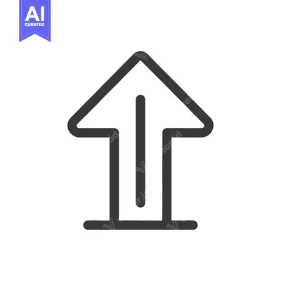 Popular premium asset: Minimalist Upward Arrow Icon with Central Line, Directional Symbol