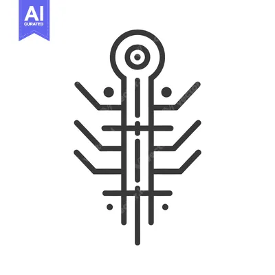 Aset premium populer: Graphic representation of a technological or scientific system compone