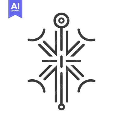 Popular premium asset: Simple symmetrical illustration featuring lines and circular shapes