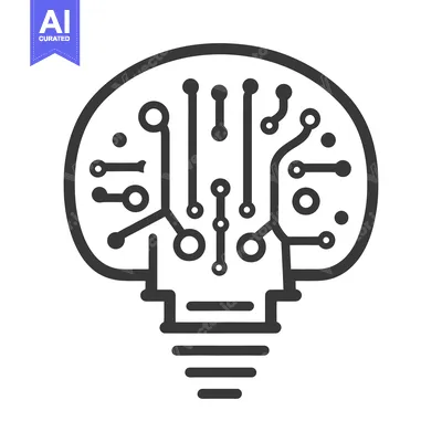 Aset desain premium: A conceptual illustration of an artificial intelligence circuit brain