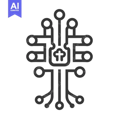 Popular premium asset: An Abstract Digital Circuitry Design Featuring a Symbol Composition