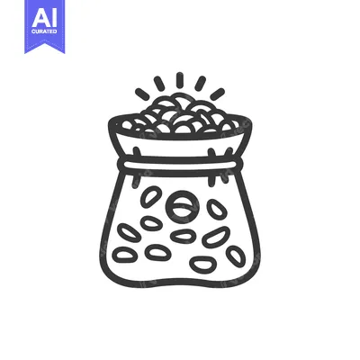 Aset premium populer: A Sack Full of Coffee Beans with a Shine