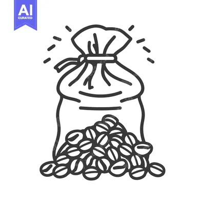 Popular premium asset: A Sack of Coffee Beans Spilling Out