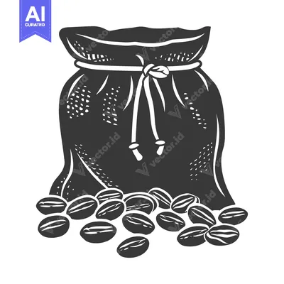 A Sack of Coffee Beans with a Rope Closure