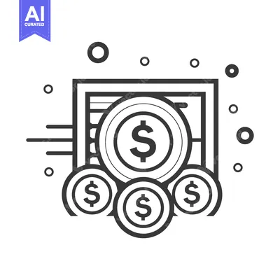 Premium design asset: A Safe Full of Money With Coins Overflowing
