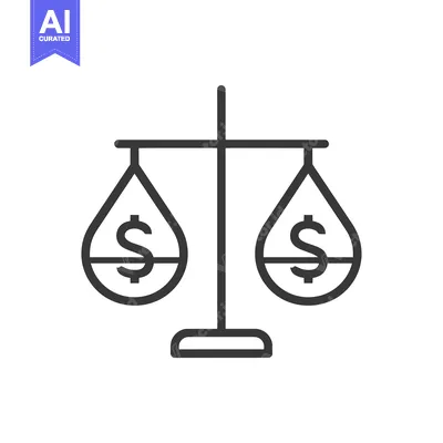 A scale with dollar signs on either side