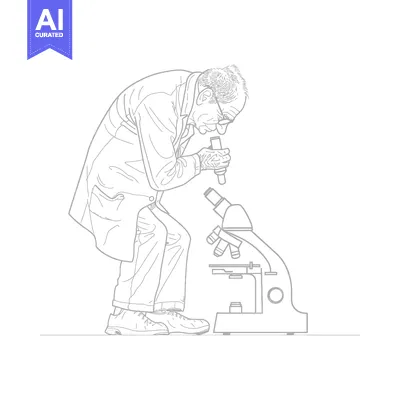 A Scientist Examining a Sample Through a Microscope