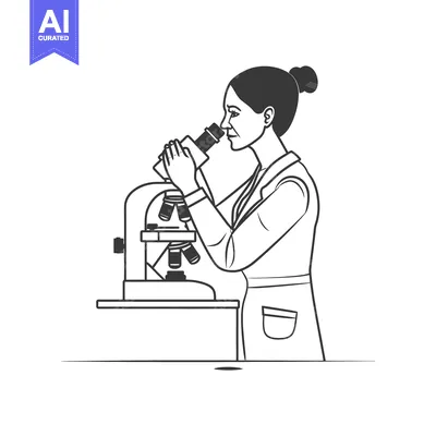 Aset premium populer: A Scientist Looking Through a Microscope