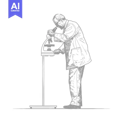 Popular premium asset: A scientist looking through a microscope