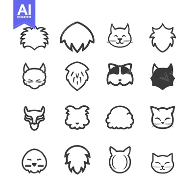 Popular premium asset: A Set of 16 Animal Icons in Black and White