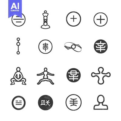 Popular premium asset: A set of 16 black and white line icons representing various elements o