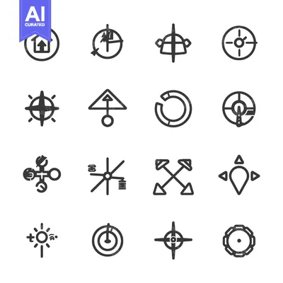 Popular premium asset: A Set of 16 Black and White Navigation Icons