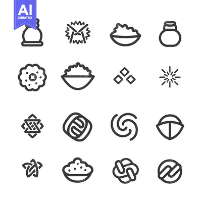 Popular premium asset: A Set of 16 Simple Black and White Line Icons