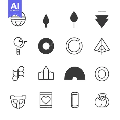 Popular premium asset: A Set of 16 Simple Geometric Icons for Branding and Design
