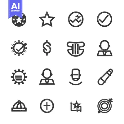 Popular premium asset: A Set of 16 Simple Line Icons Representing Various Concepts and Symbol