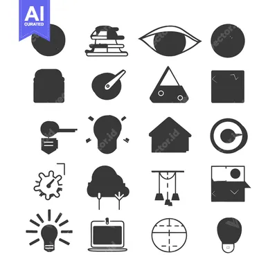 Popular premium asset: A Set of 18 Simple Black and White Icons