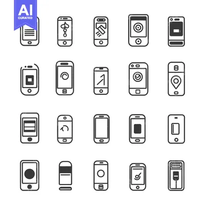 Popular premium asset: A Set of 20 Smartphone Icons with Different Applications