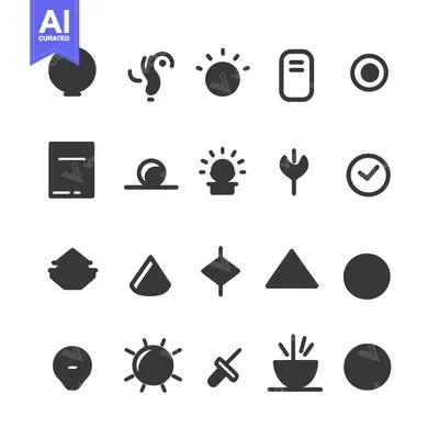 Premium design asset: A Set of 20 Unique Black and White Icons