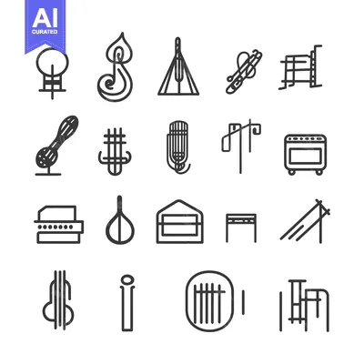 Popular premium asset: A Set of 20 Unique Line Art Icons