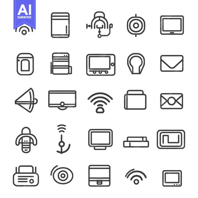 Premium design asset: A Set of 28 Technology-Related Line Icons
