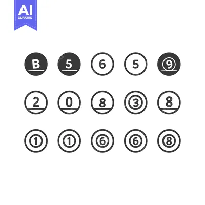 Aset premium populer: A set of black and white billiard ball icons