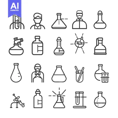 Popular premium asset: A Set of Chemistry-Related Icons
