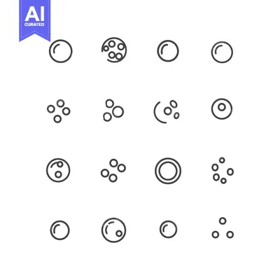 Premium design asset: A Set of Circle and Dot Icons in Various Configurations