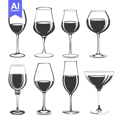Popular premium asset: A Set of Eight Wine Glasses, Including Both Full and Empty Glasses