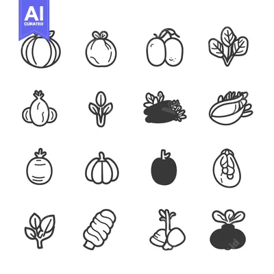 Popular premium asset: A Set of Hand-Drawn Vegetable Icons