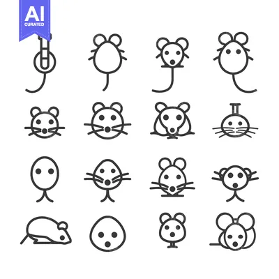 Popular premium asset: A Set of Line Drawings Depicting Various Mouse Styles