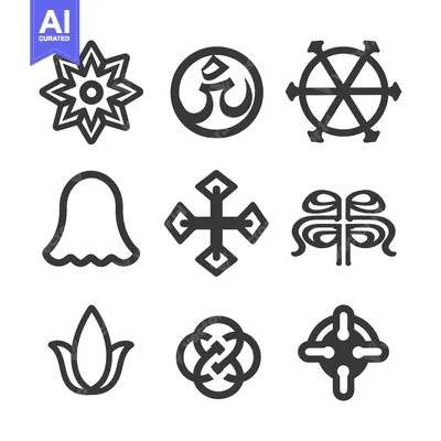Aset premium populer: A Set of Nine Abstract Geometric Symbols