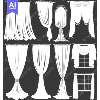 Popular premium asset: A Set of Ten Different Window Curtain Styles